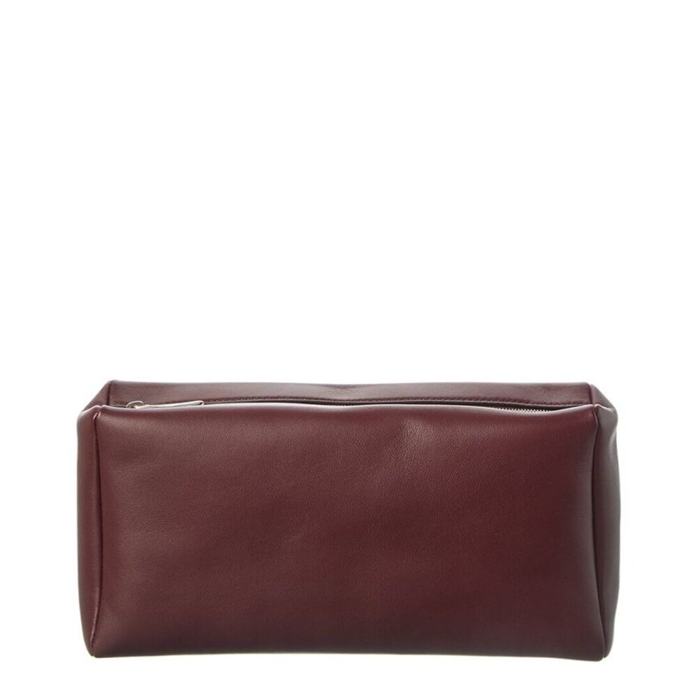 The Row Leather Clutch, Red